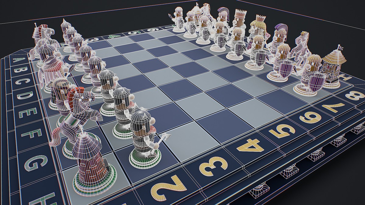 Chess game ready 3d model