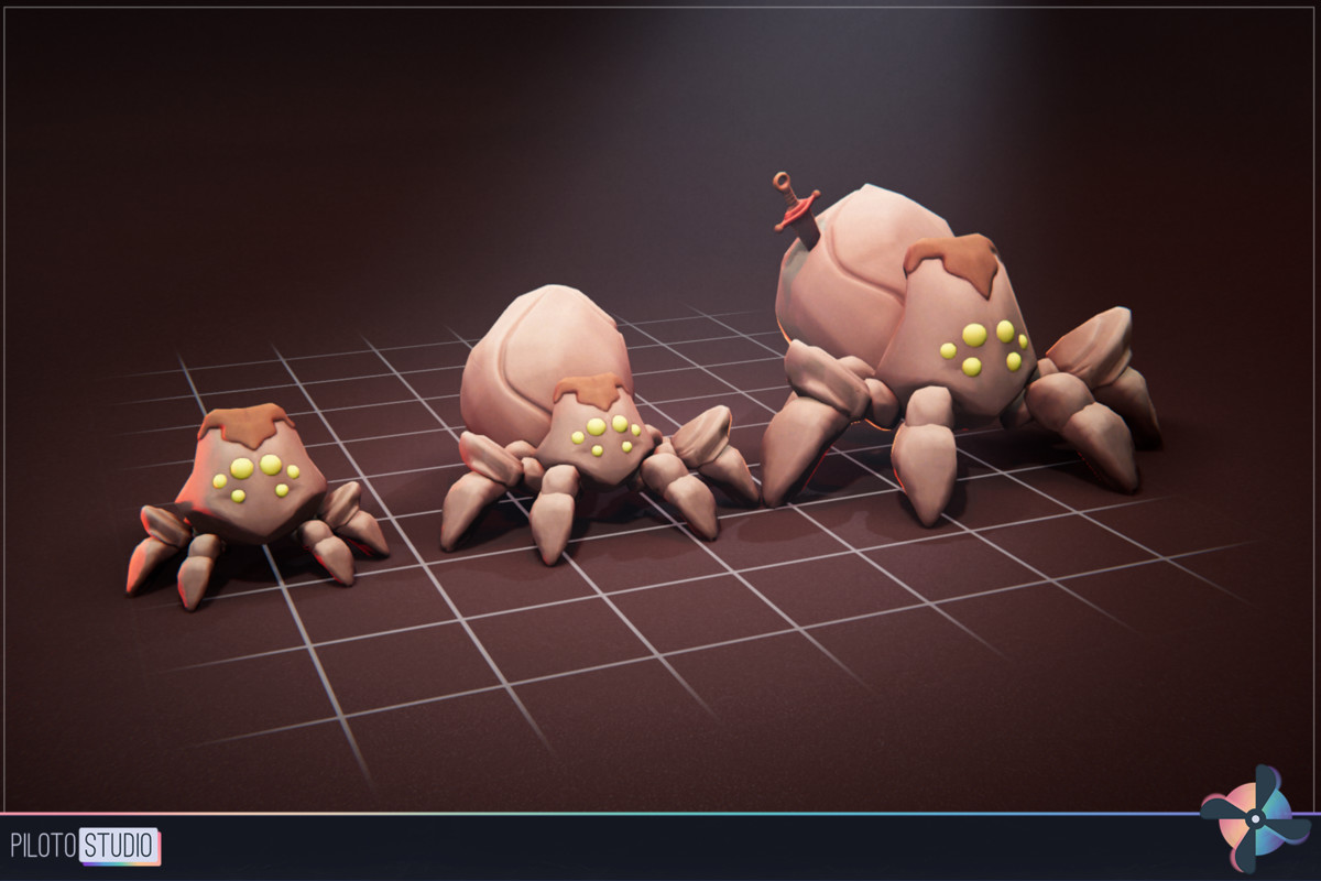 Spider Rock - 3 Characters + Animations