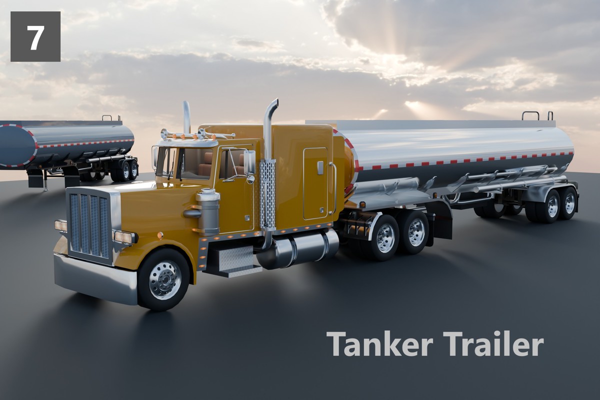 Realistic American Semi Truck Collection – 7 in 1 Pack