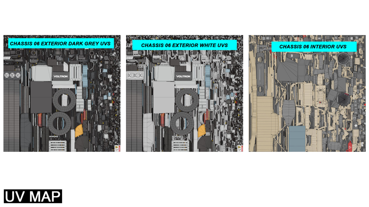 Heavy Truck Chassis 06 Interior URP HDRP Textures