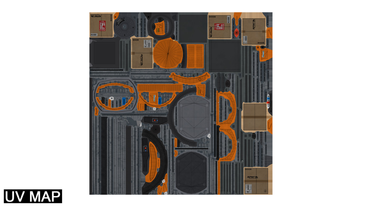 Warehouse Orange Robot Generic URP HDRP Textures