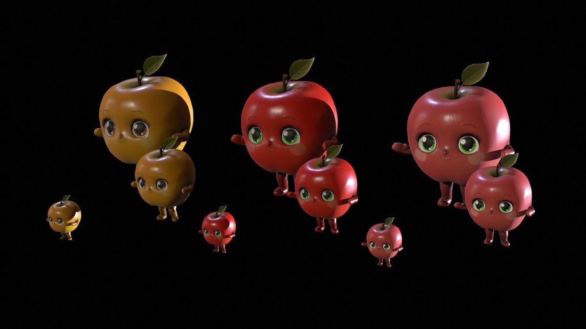 Chibi Fruit Apple two