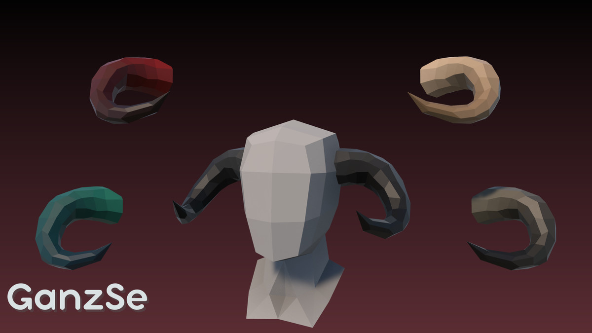 GanzSe Horns - Fantasy Low Poly Pack