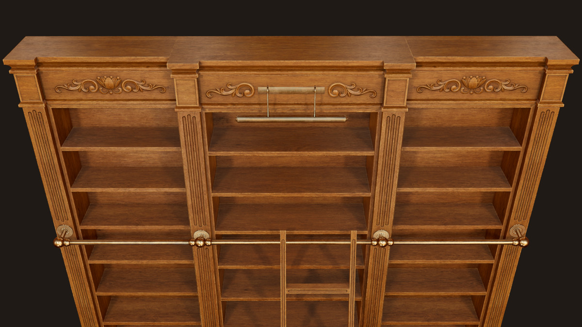 Vintage Bookcase, Books, Papers
