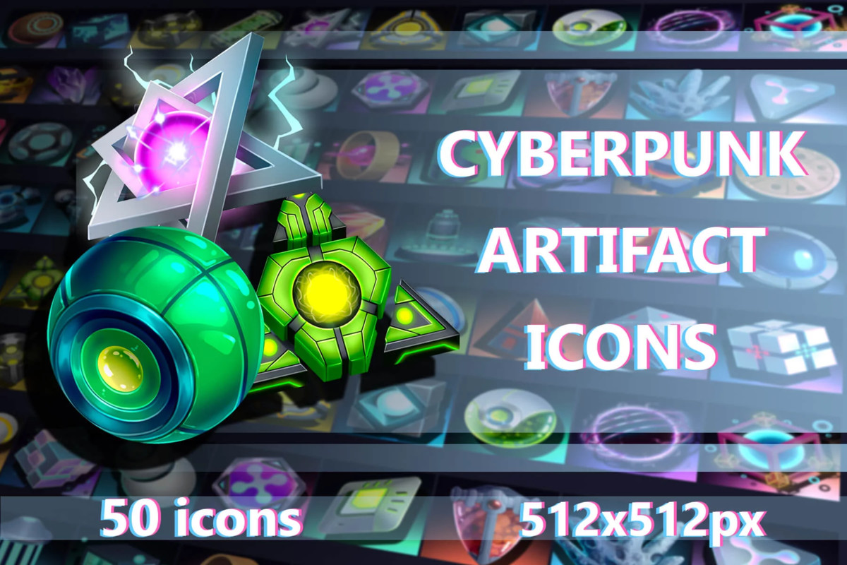 2700 Cyberpunk RPG Icons Pack