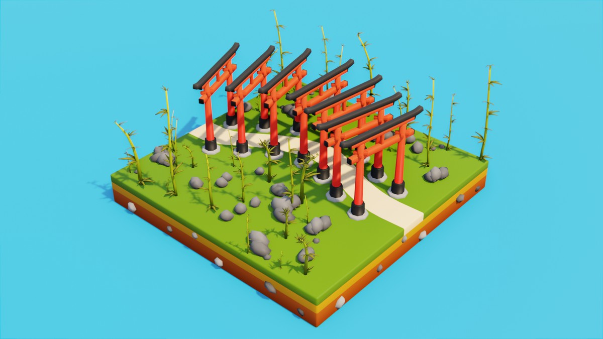 Low Poly Asia & Oceania LandMarks by IGS