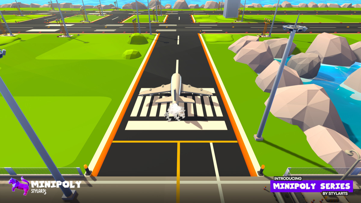 Modular Airport Fatpack - Minipoly Series ( Stylized Lowpoly Environment )