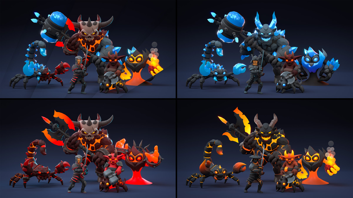 Inferno World - Low Poly 3D Models