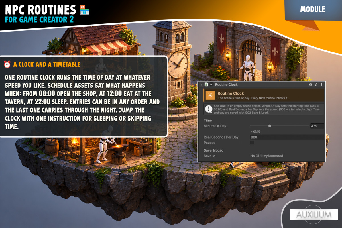 NPC Routines for Game Creator 2