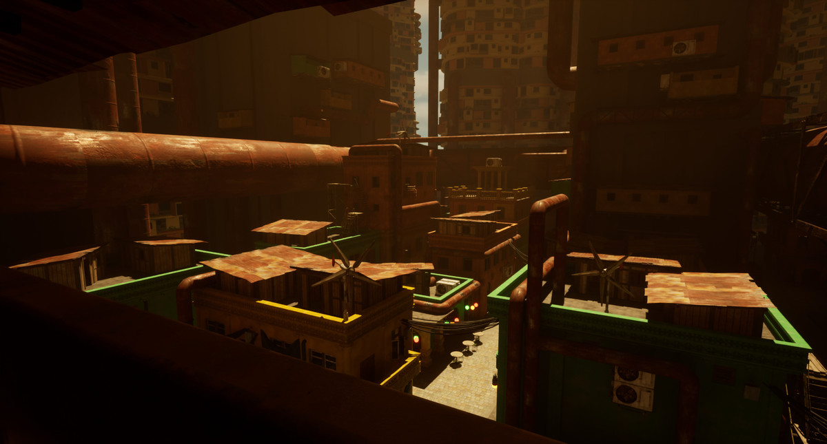 Sci-Fi Dieselpunk City