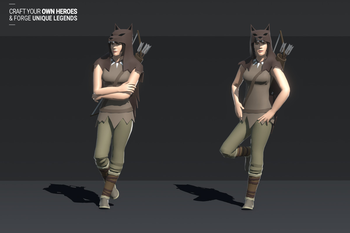 Polyquest Heroes: Warrior I Huntress