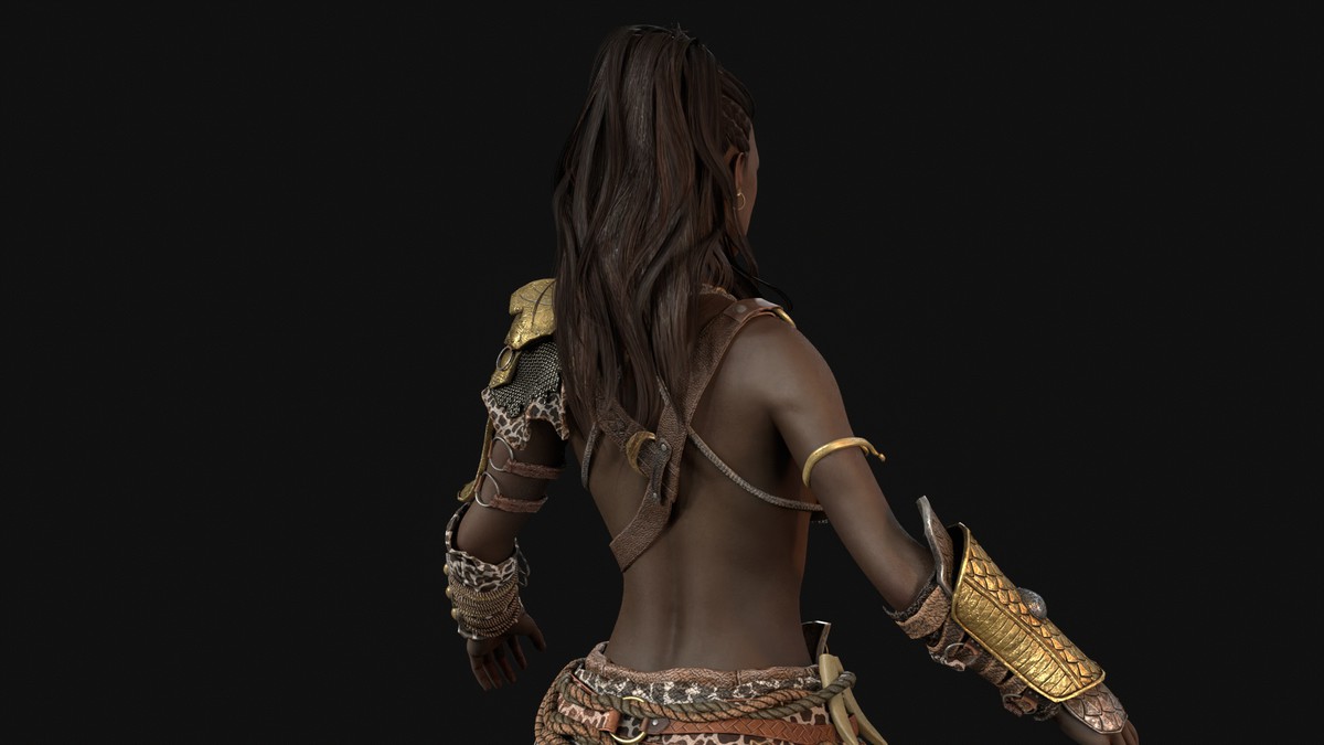 Barbarian Girl Game Ready