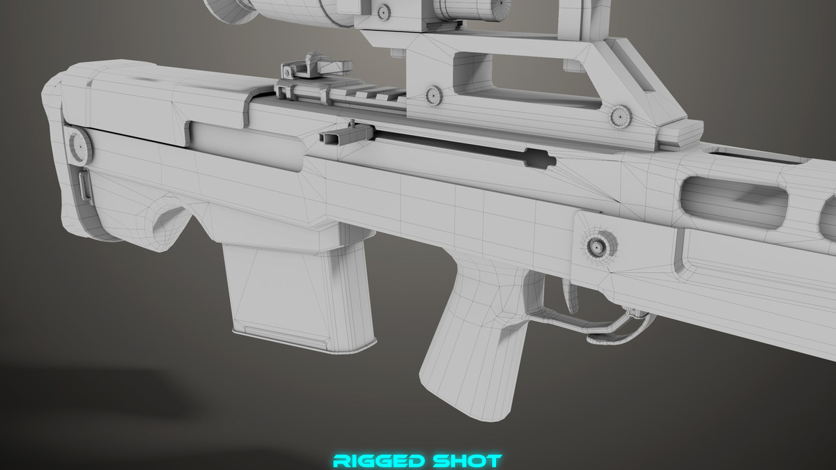 Sniper 05 Black and Sandal Single Mat URP HDRP Textures