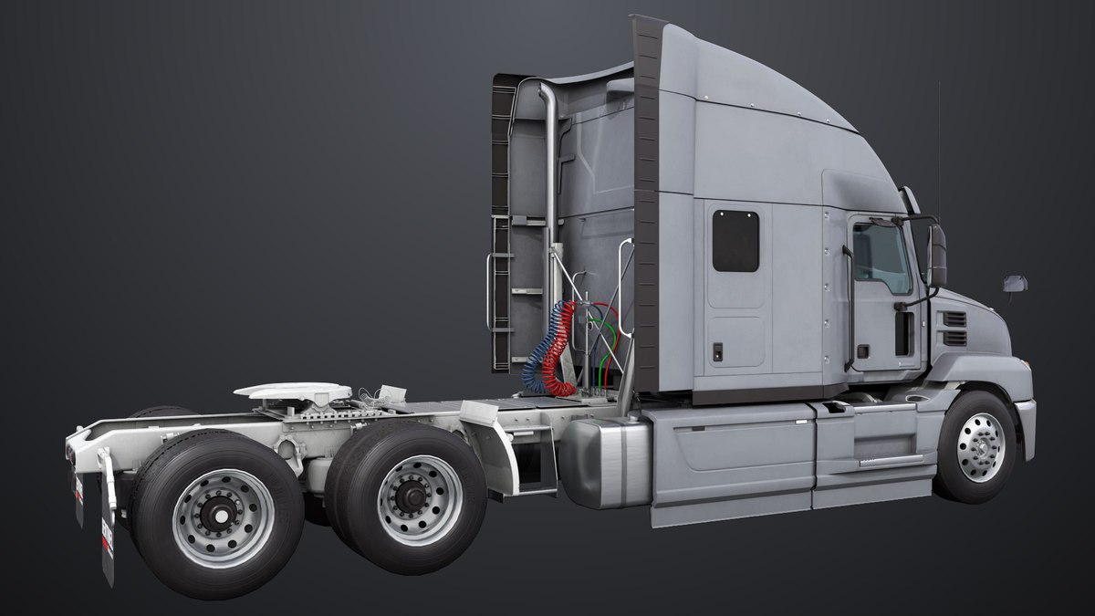 Heavy Truck Chassis 05 Grey Interior URP HDRP Textures
