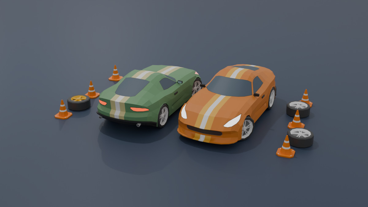 Mobile Optimize-Low Poly Vehicles