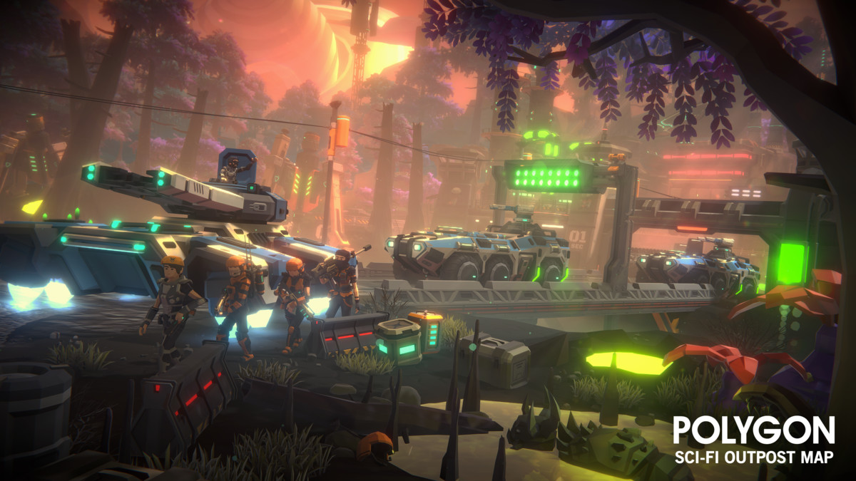 POLYGON - Sci-Fi Outpost Map - Art by Synty