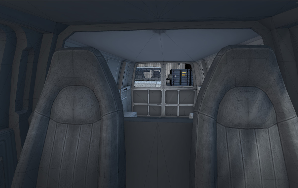 Industrial american van