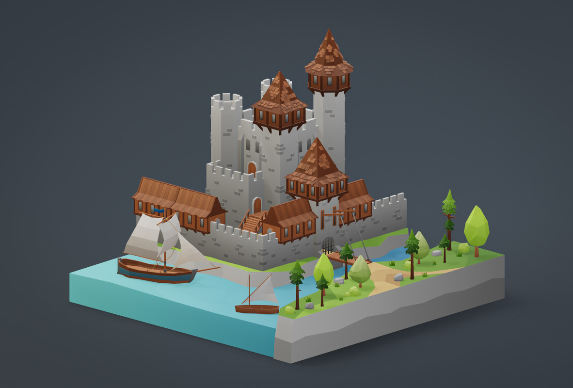 Low Poly Medieval Locations Pack
