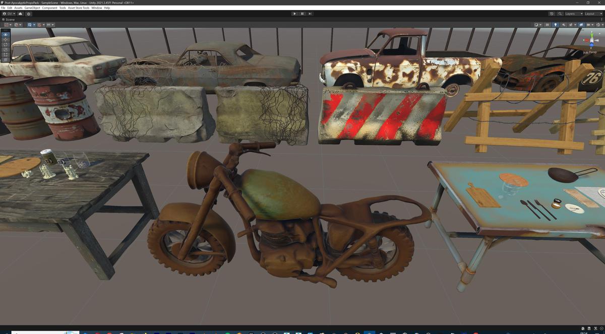 Post-Apocalyptic Survival Urban City Props and Road Signs Pack - 135 3d Models