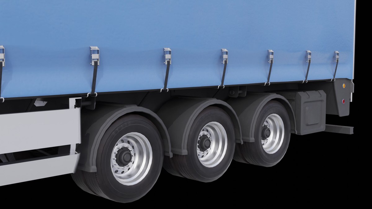 Curtainsider Semi Trailer URP HDRP Textures