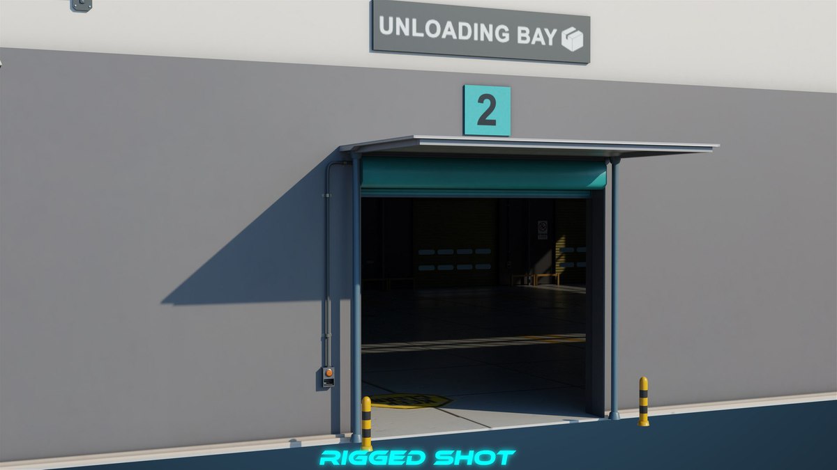 Logistic Cargo Warehouse Interior and Exterior URP HDRP Textures