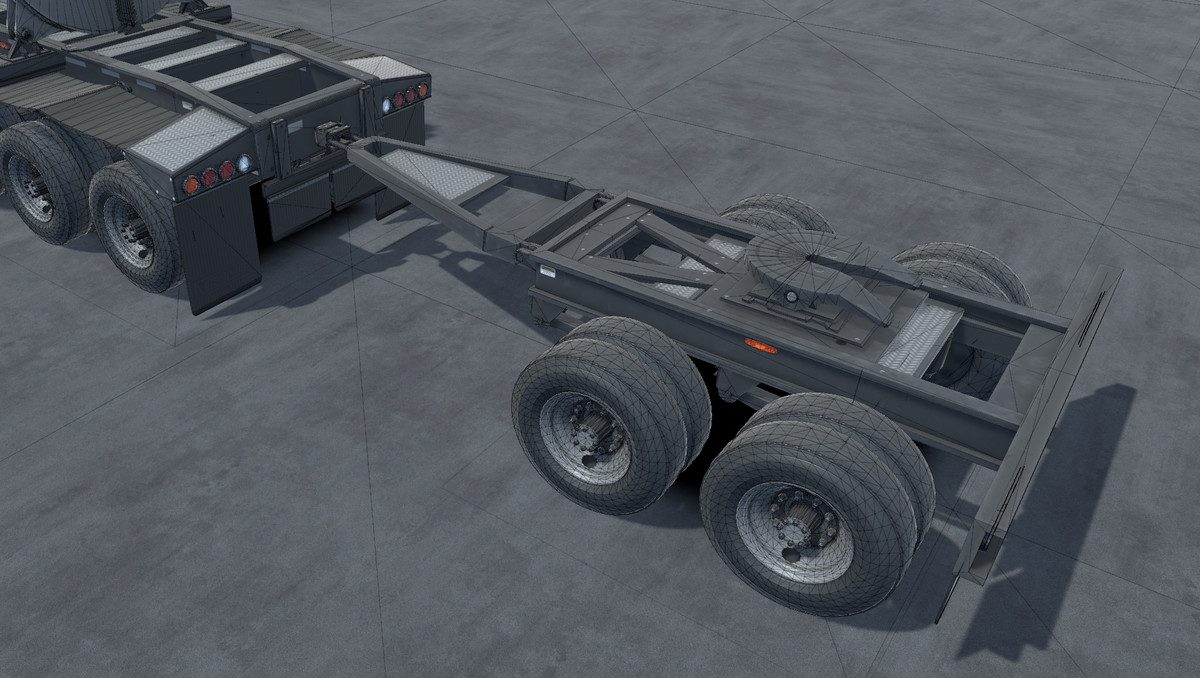 80s cabover sidedump trailer