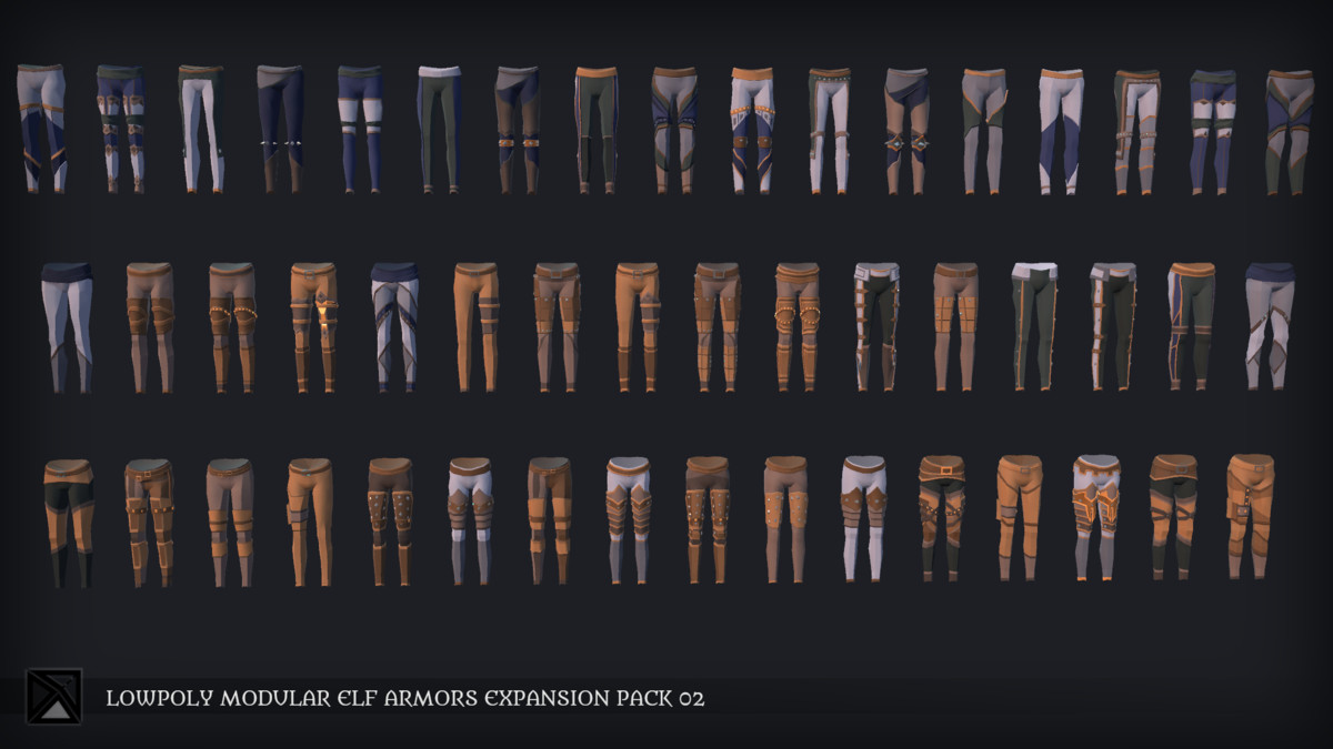 Lowpoly Elves Modular Armors Ex2 - MEDIEVAL FANTASY SERIES