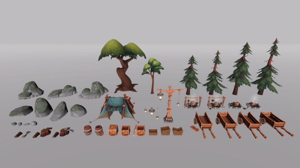 Stylized Cozy Campfire - Asset Pack