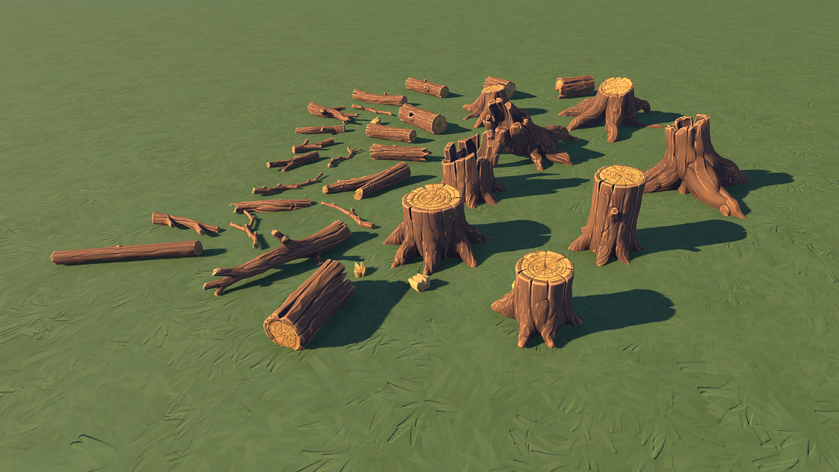 Stylized Nature - Logs, Stumps & Branches Pack