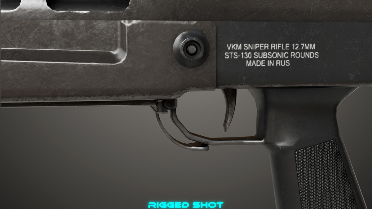 Sniper 05 Black and Sandal Single Mat URP HDRP Textures