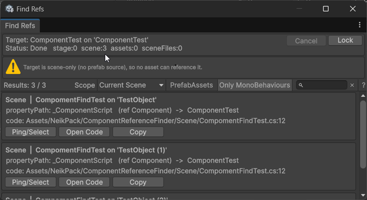 Component Reference Finder