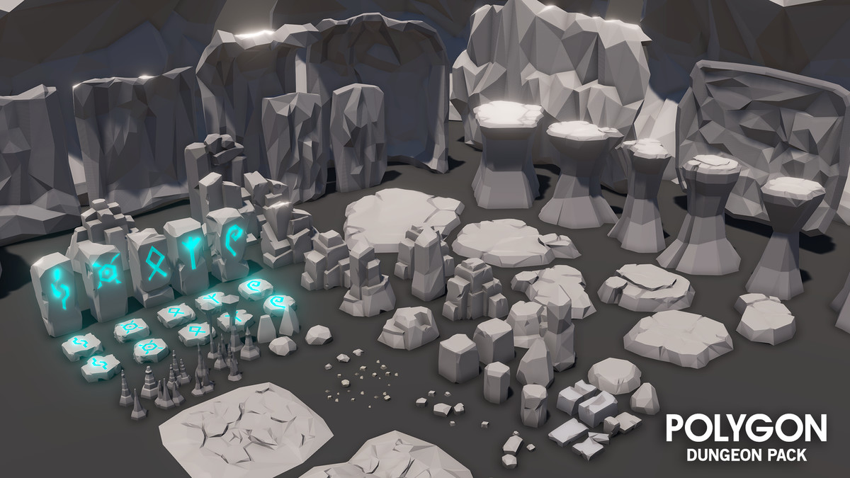 Value Bundle – POLYGON Dungeons Pack and Fantasy Dungeon Map