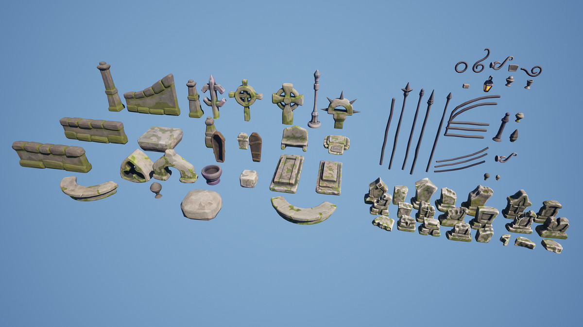 Stylized graveyard I