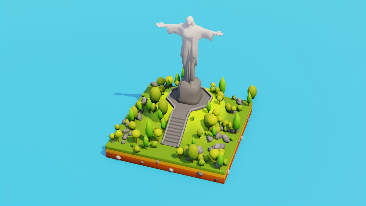 Low Poly N&S America LandMarks by IGS
