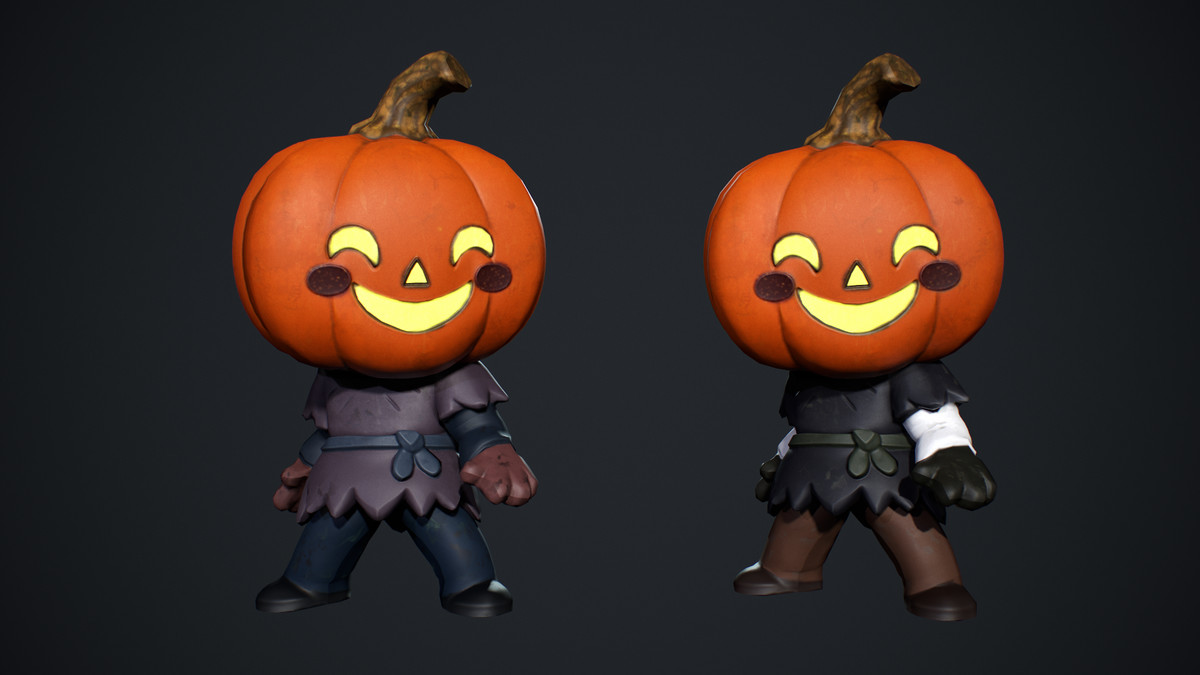 Cute Scarecrow Low Poly