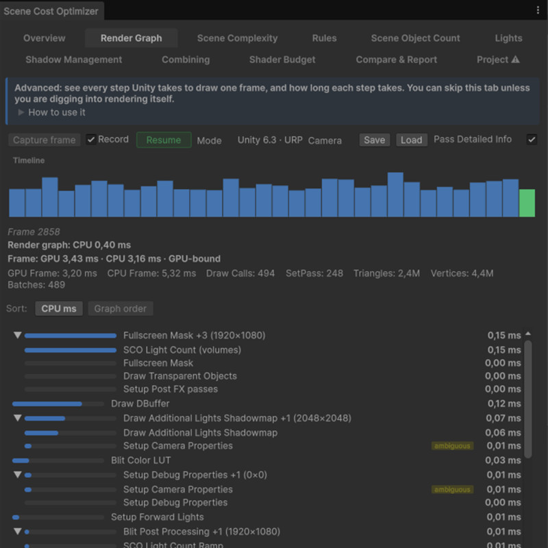 Scene Cost Optimizer — Combines, Fixes and Upgrades your Scene