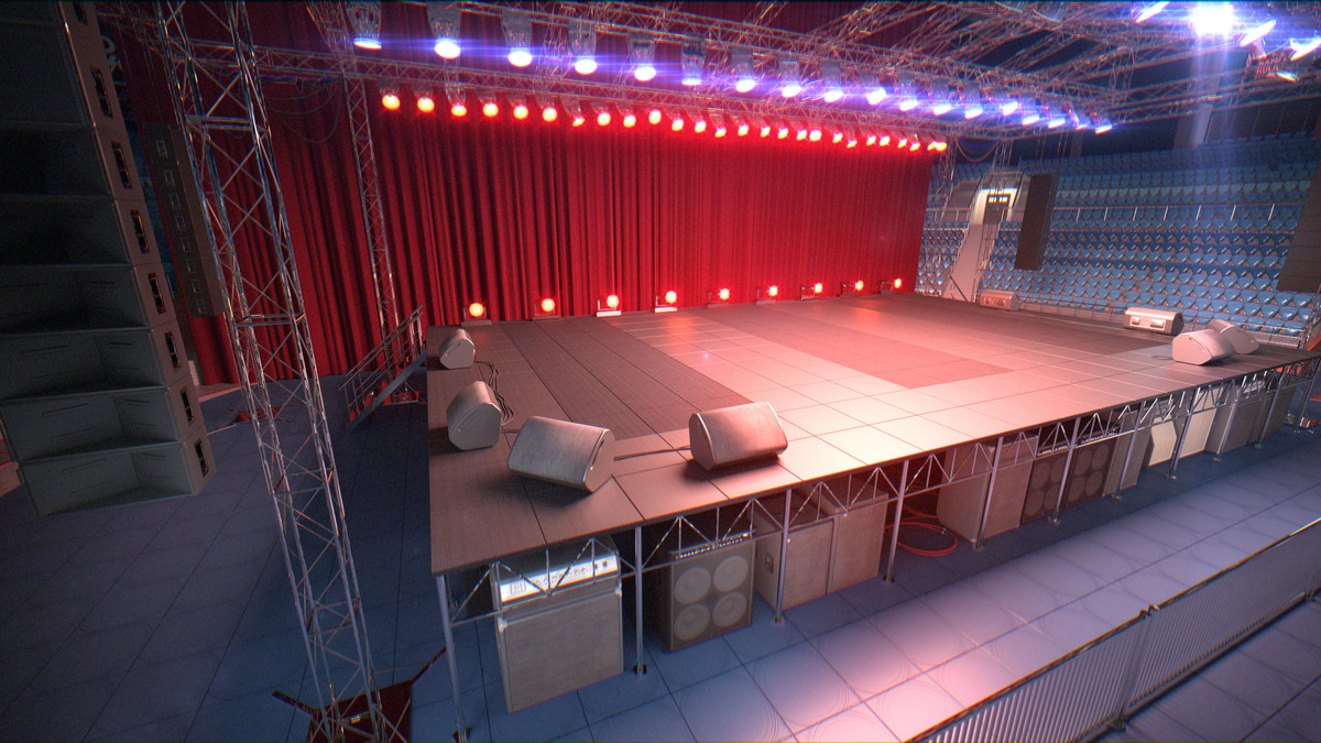 Concert Event Stage Arena Interior Modular 3d Environment Level