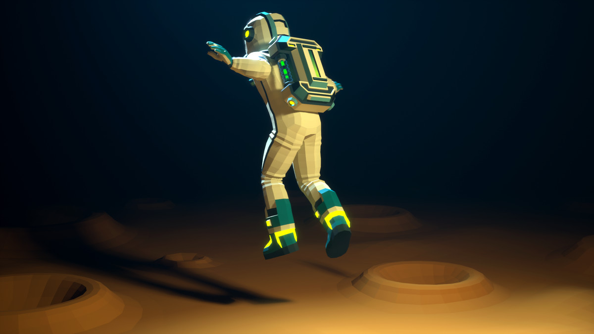 Astronaut modular low-poly stylized