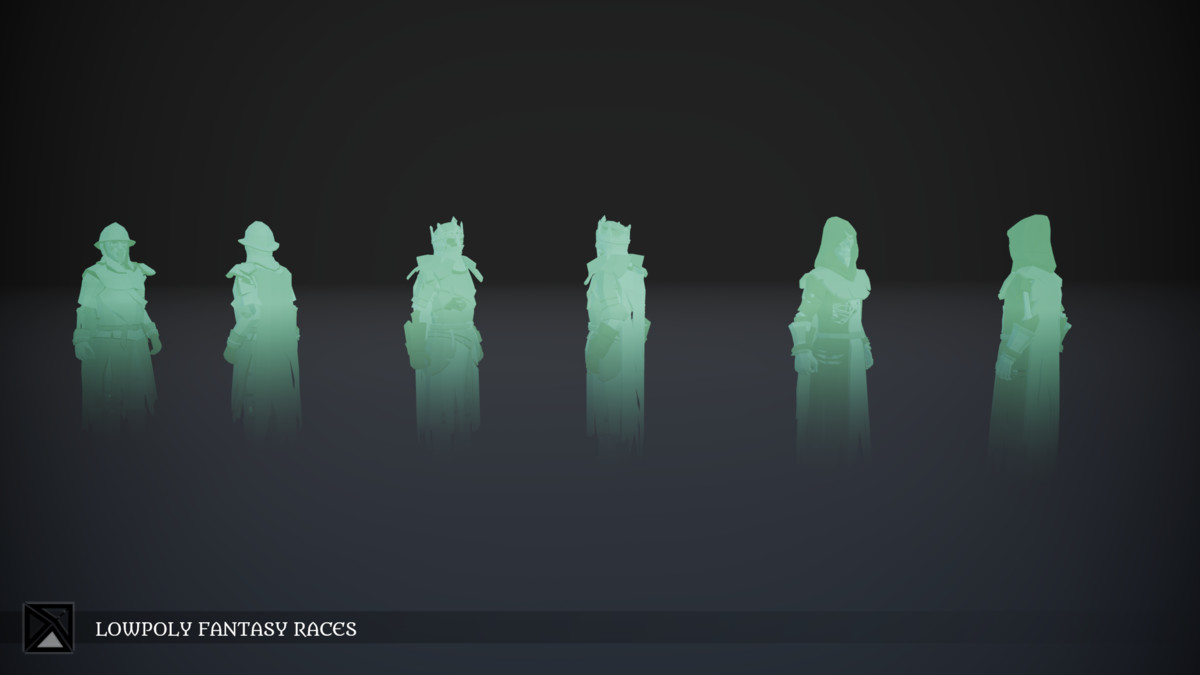 Lowpoly NPCs Bundle MEDIEVAL FANTASY SERIES