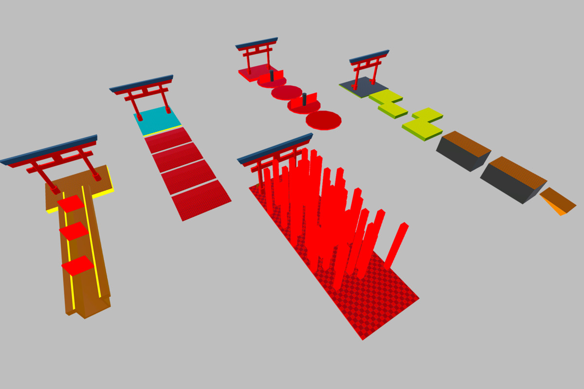 Obby Ninja Run Game Level Pack