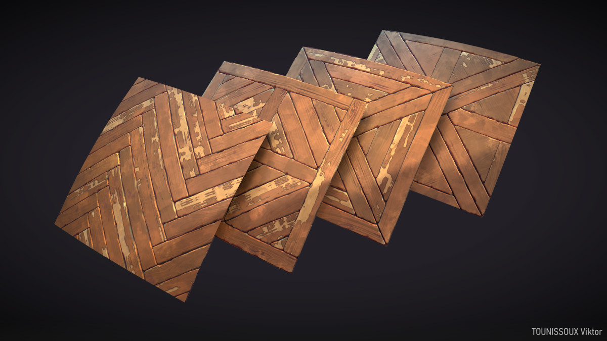 96 Stylized Woodplank Floor Texture Pack