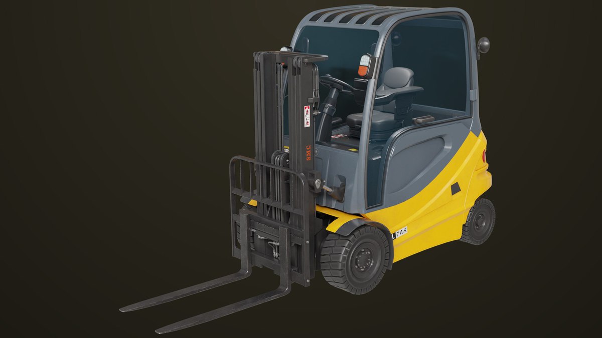 Forklift Truck 01 Yellow URP HDRP Textures