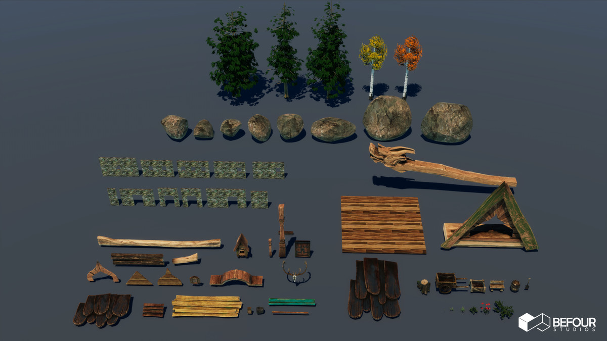 Fantasy Slavic Hut Environment (Stylized, House, Medieval )