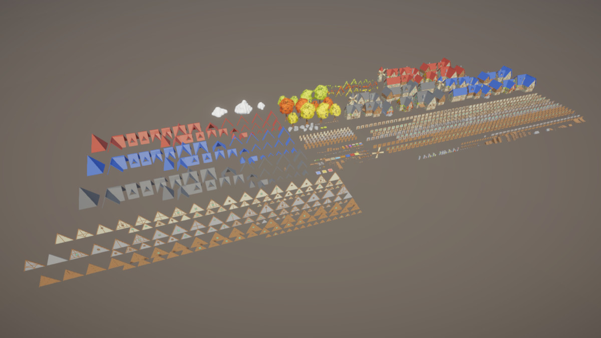 VERDANT Low Poly Modular Medieval Village