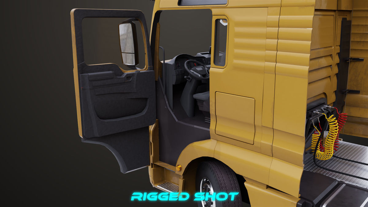 Heavy Truck 04 Chassis Yellow
