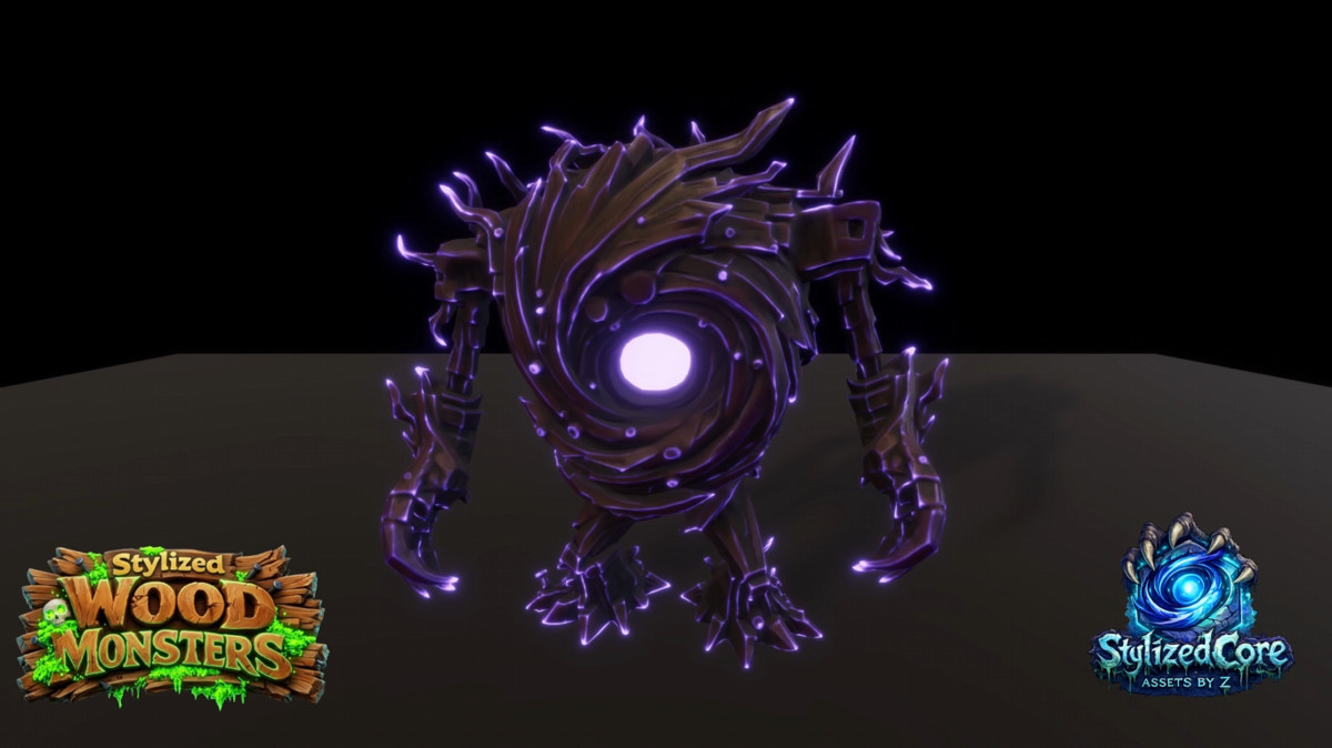 Wood Monsters Pack 1 – 4 Stylized Animated Creatures (LOD + Skins)