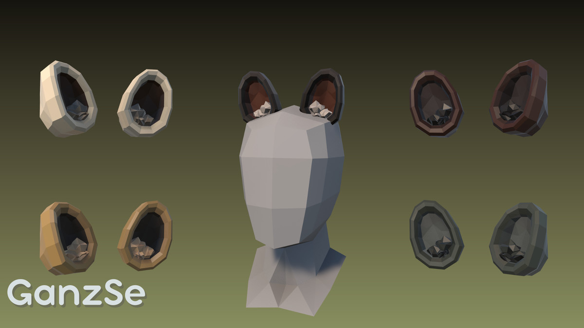GanzSe Animal Ears - Fantasy Low Poly Pack