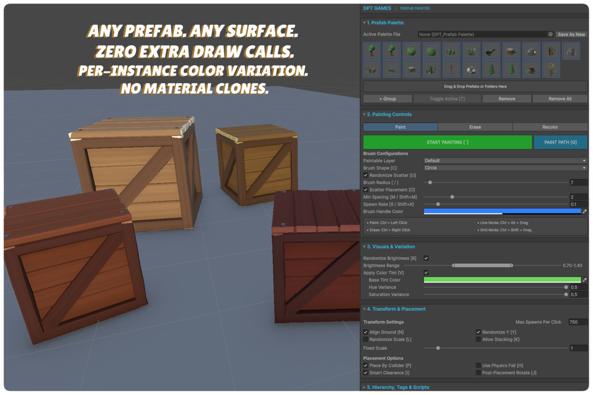 Prefab Painter: Placement & Variation Tool