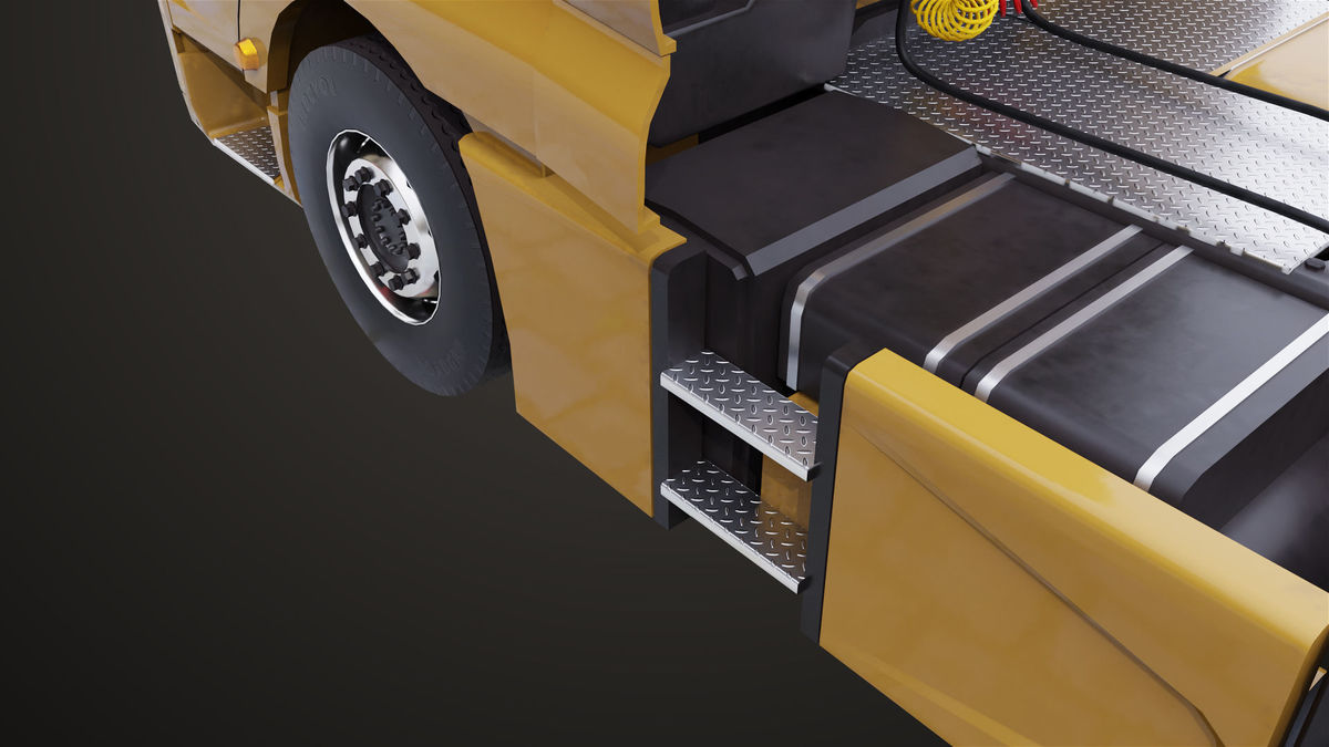 Heavy Truck 04 Chassis Yellow