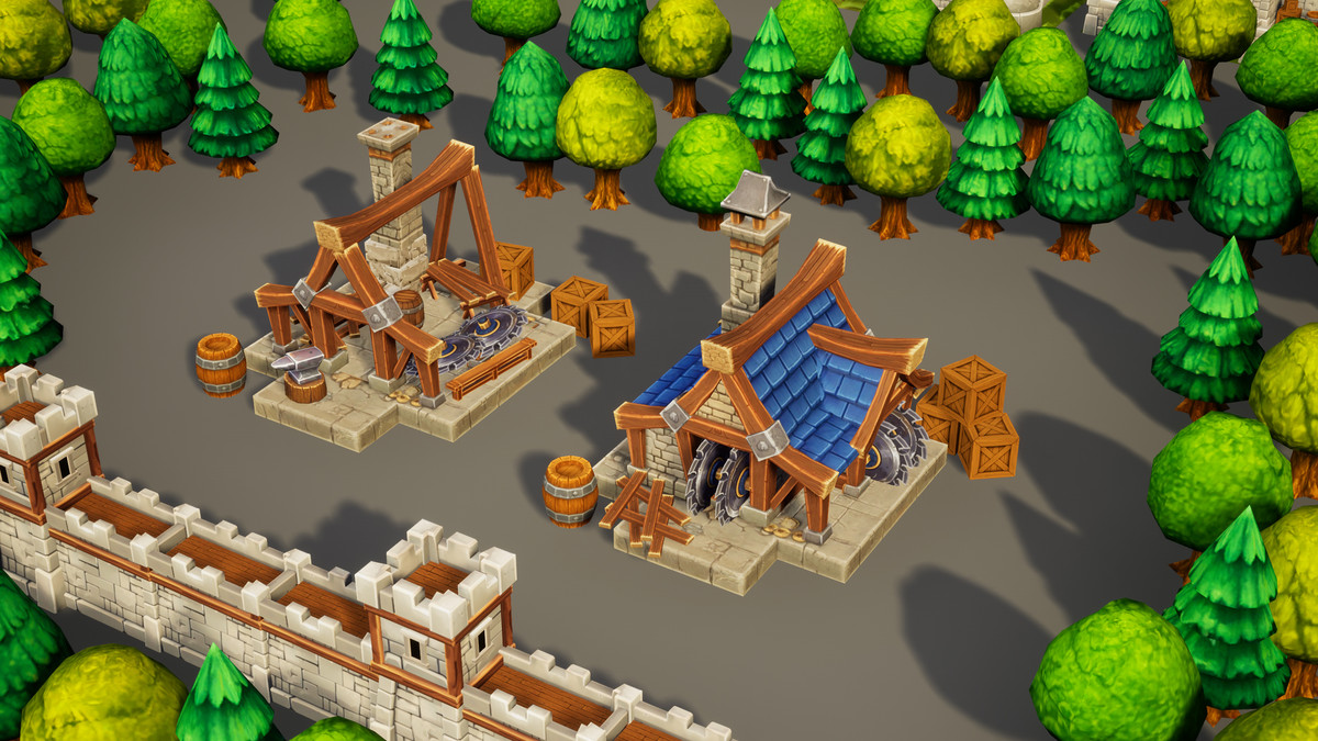 Toon RTS Environment Humans